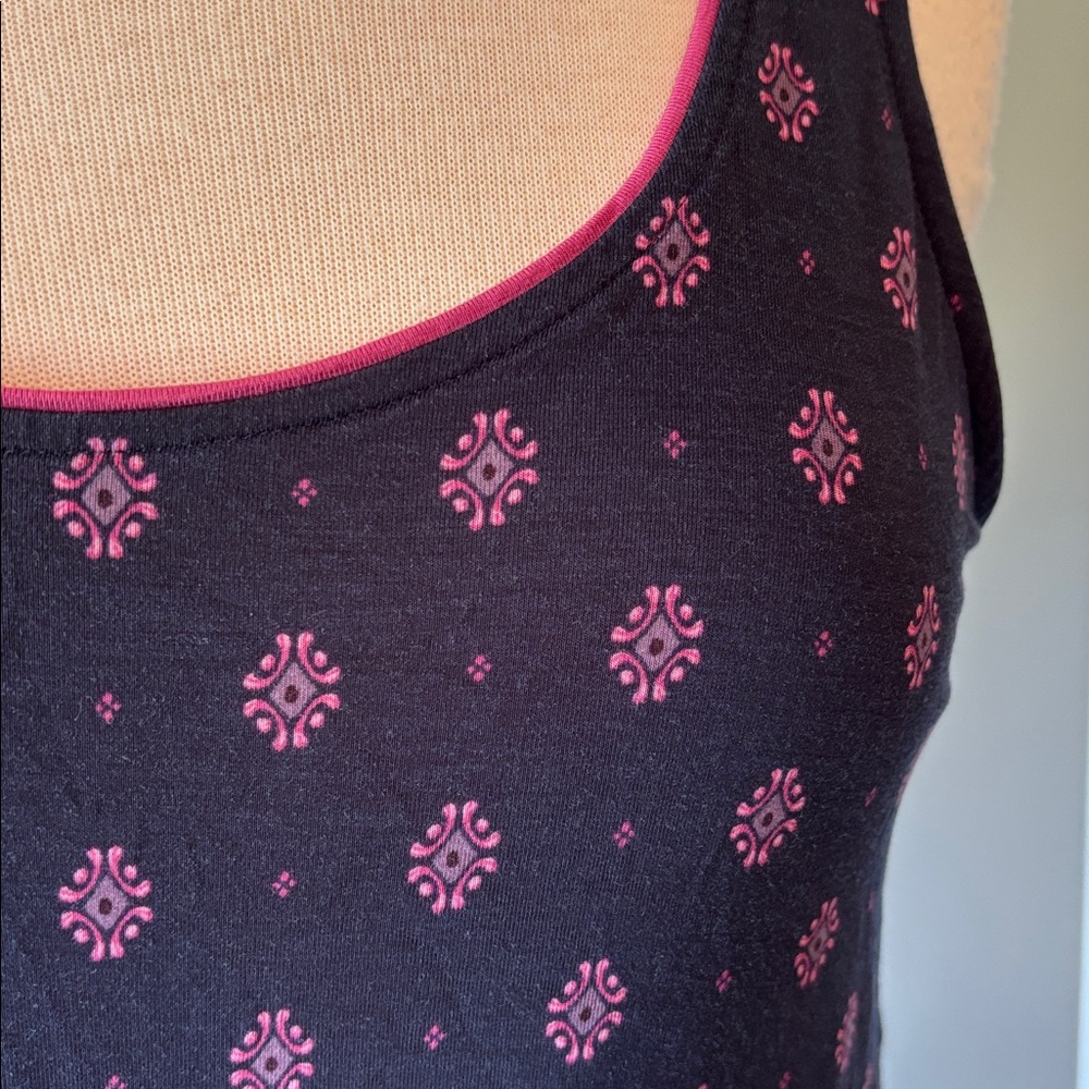Soma Cool Nights Navy and Pink Patterned tank AND shorts New no tags - Picture 4 of 6